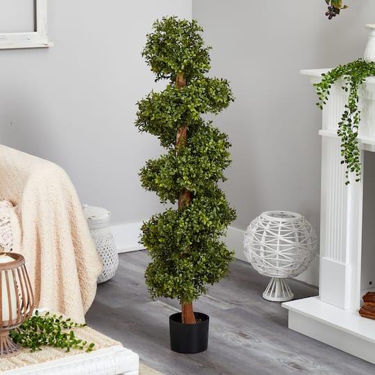 4ft. Potted Spiral Boxwood Topiary Tree